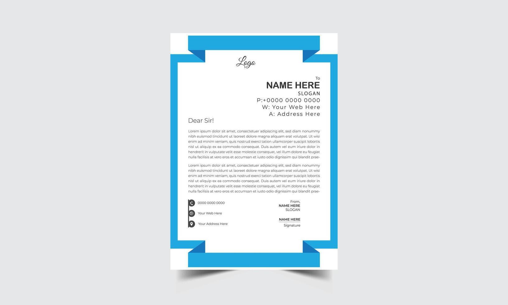 Modern letterhead Design template vector