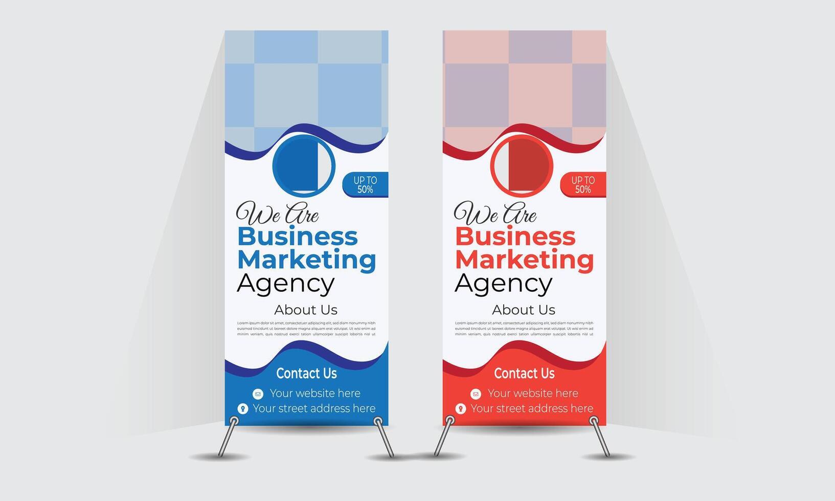 Modern Rollup banner Design template vector