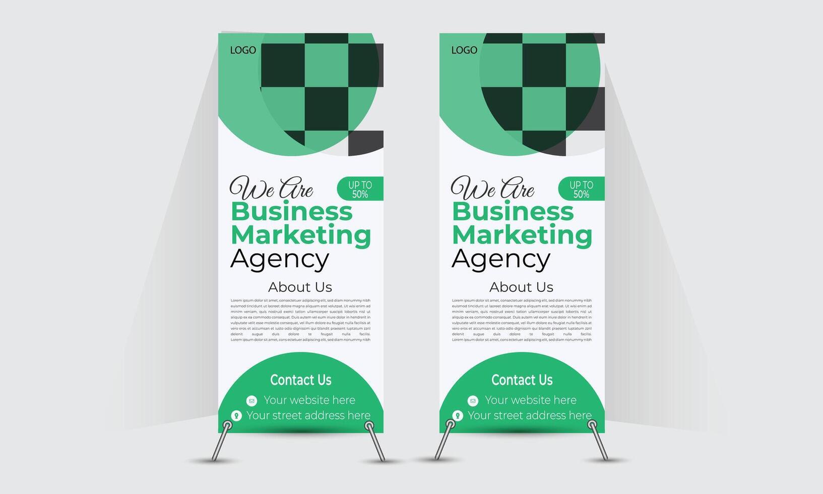 Modern Rollup banner Design template vector