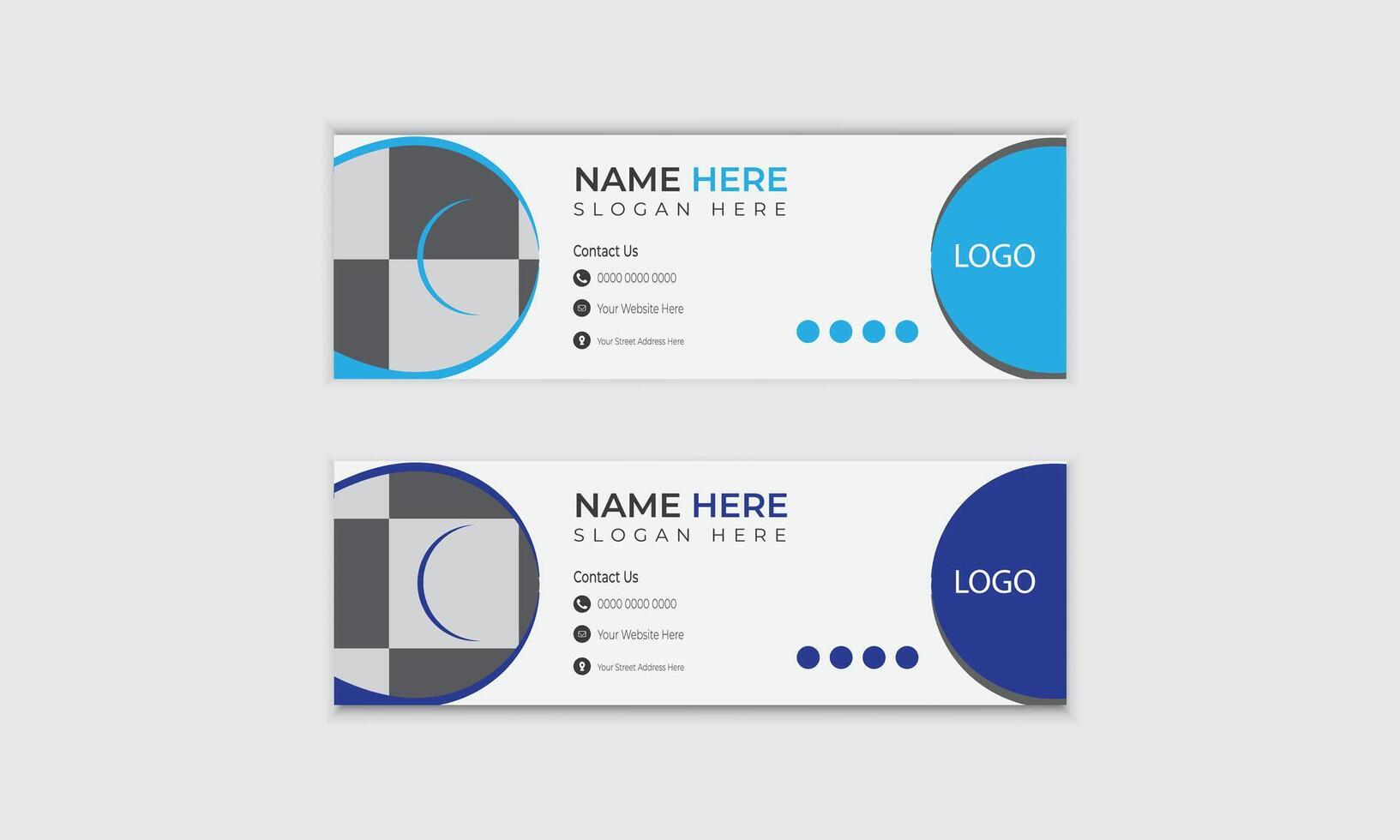 Modern email signature Design template vector