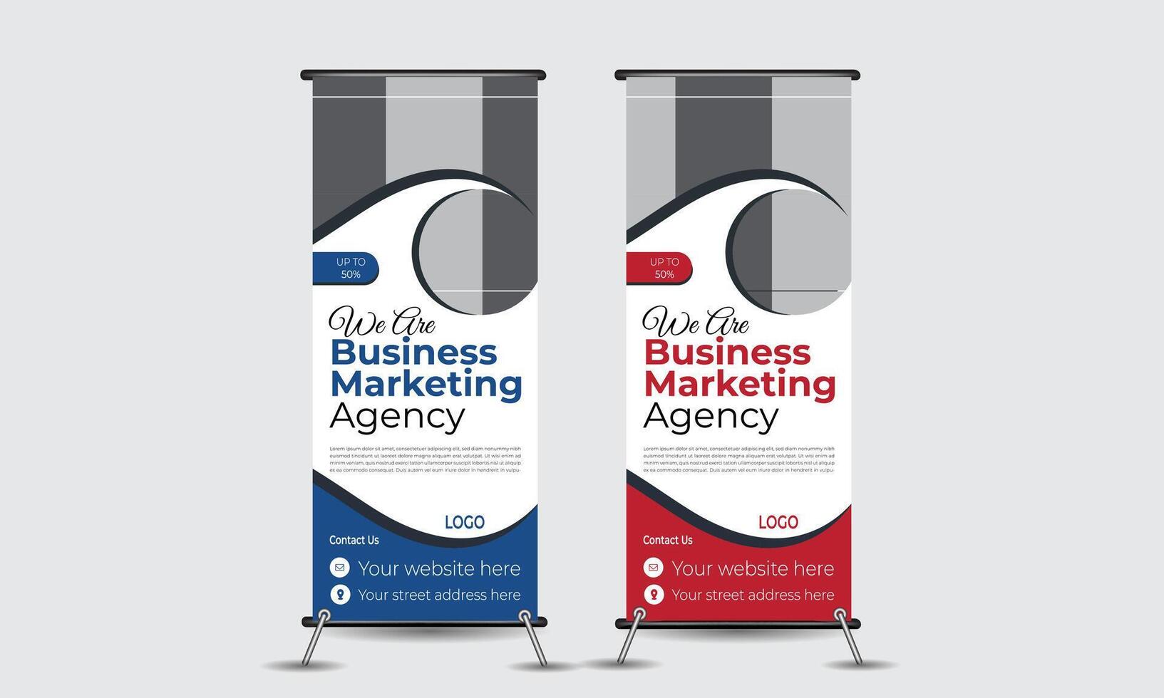 Modern Rollup banner Design template vector