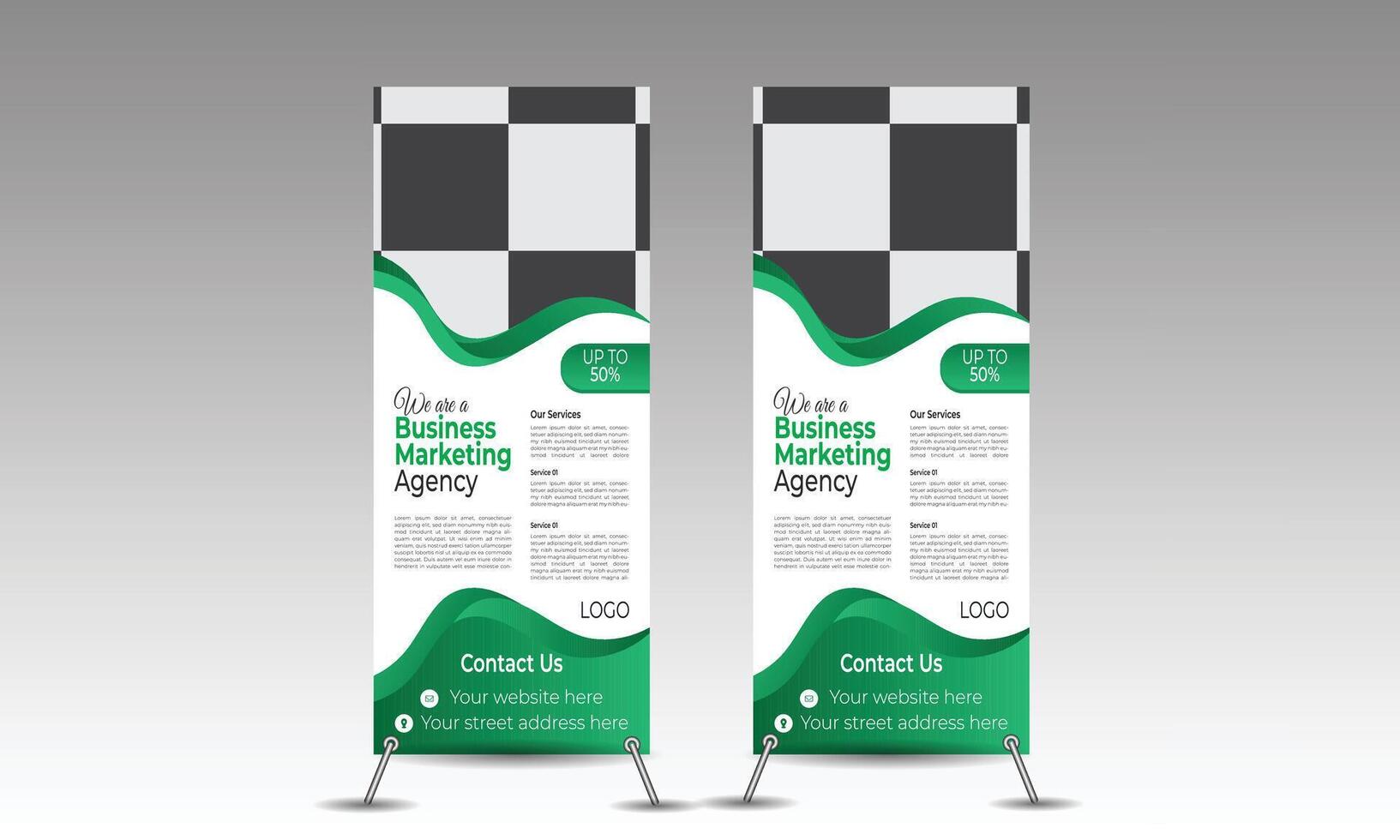 Modern Rollup banner Design template vector