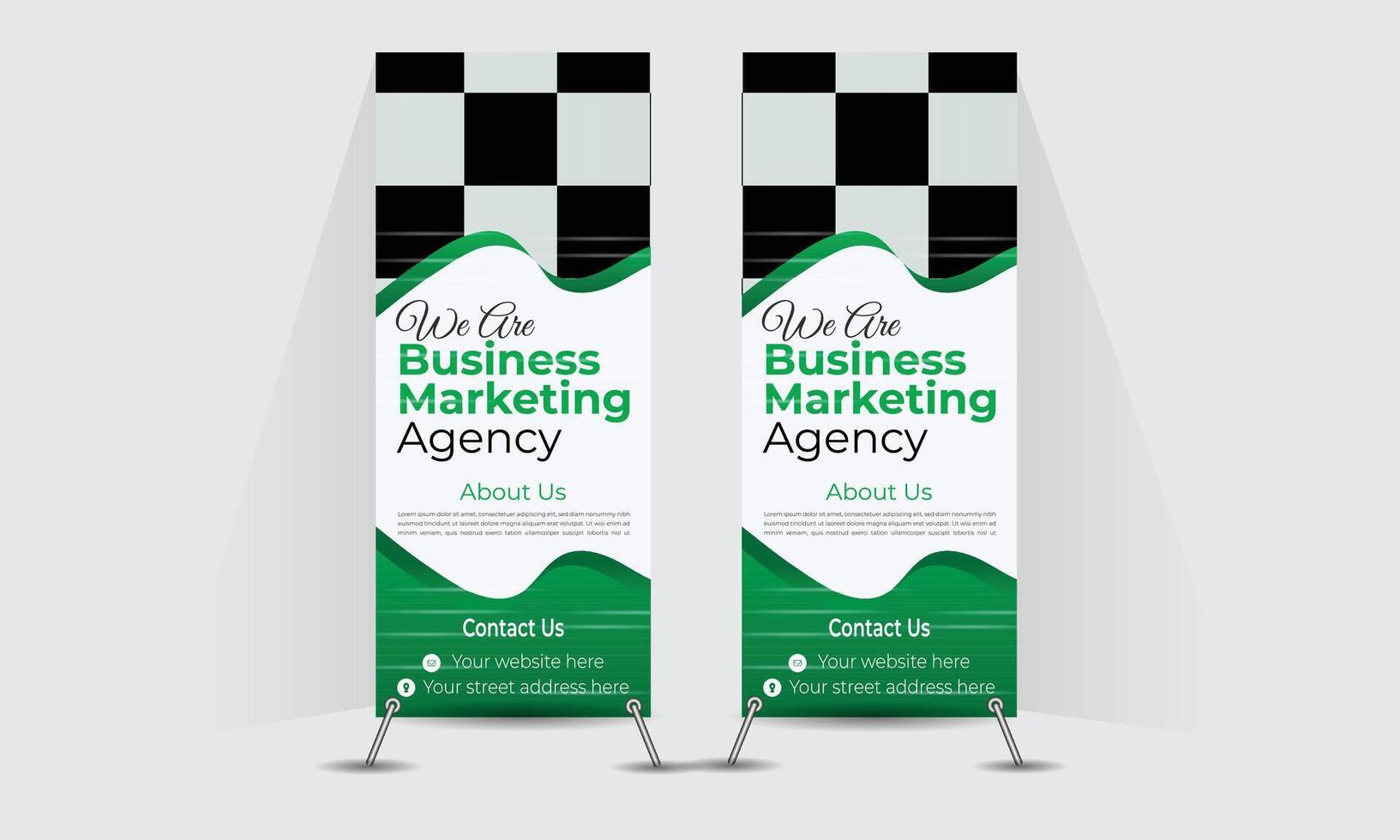 Modern Rollup banner Design template vector
