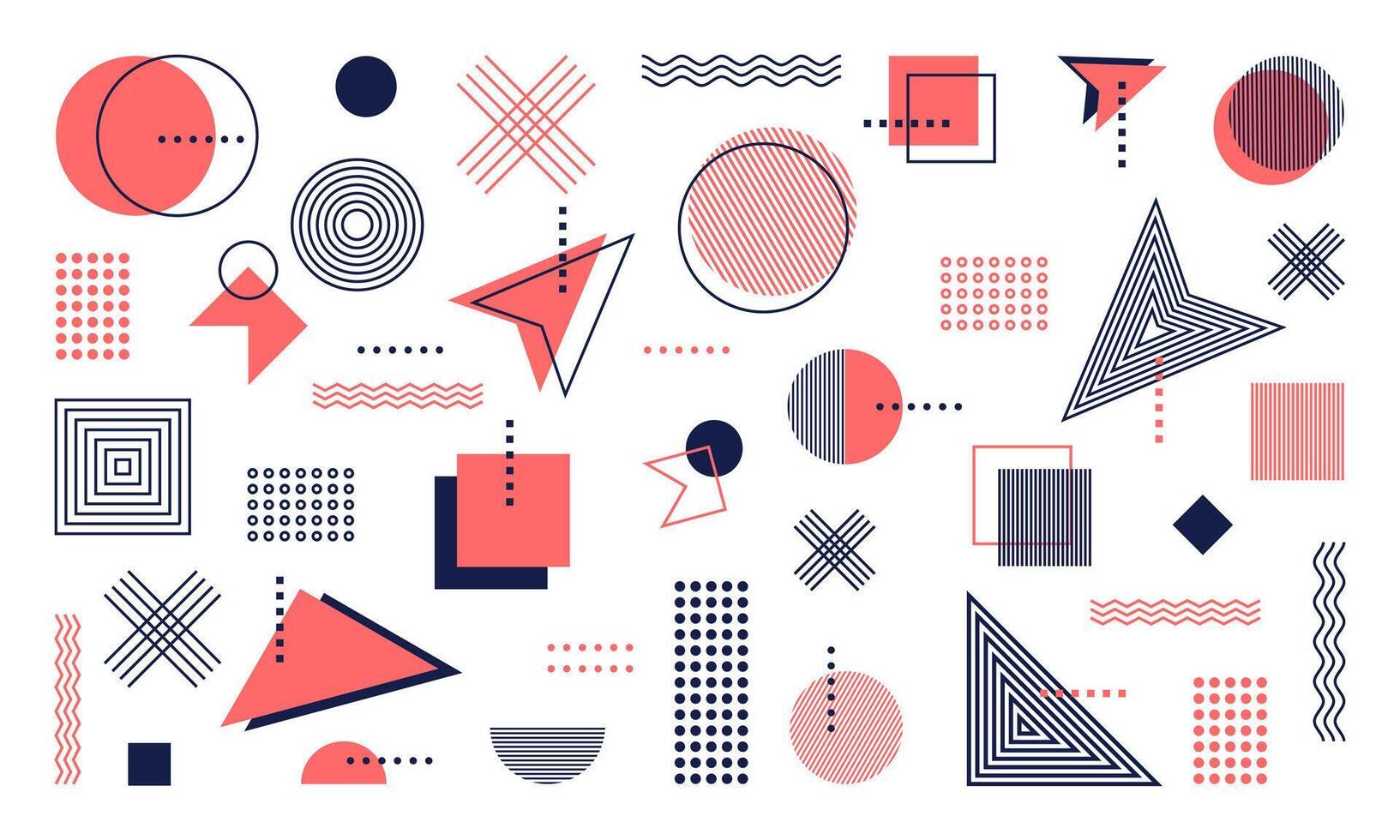 Abstract geometric shapes vector illustration.