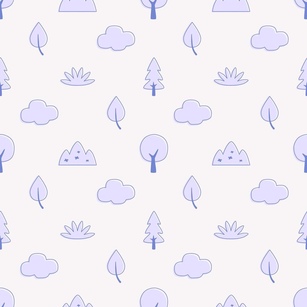 Cute repeated floral seamless pattern background. vector