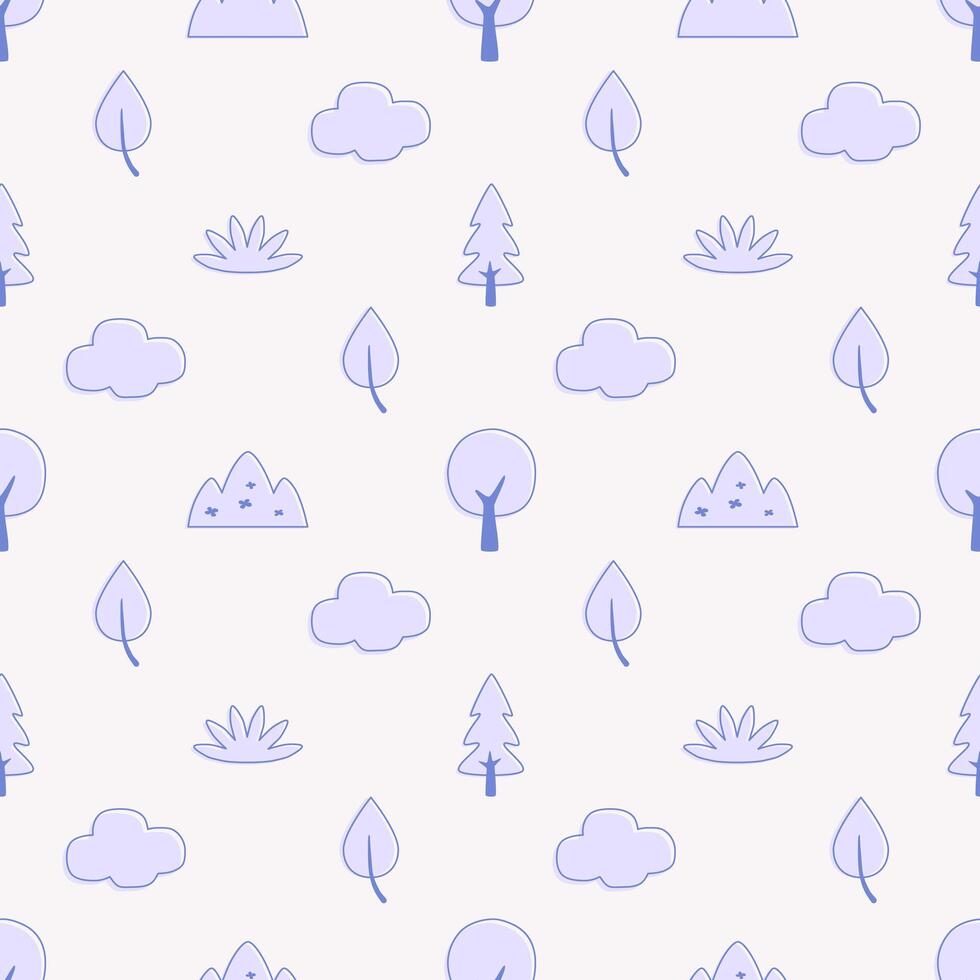 Cute repeated floral seamless pattern background. vector