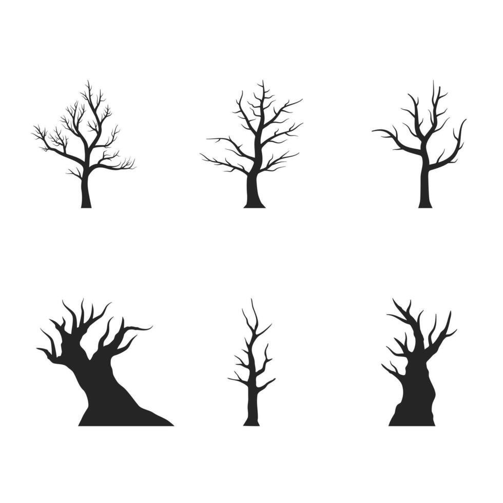 Whispering Shadows Enchanting Tree Trunk Silhouettes vector