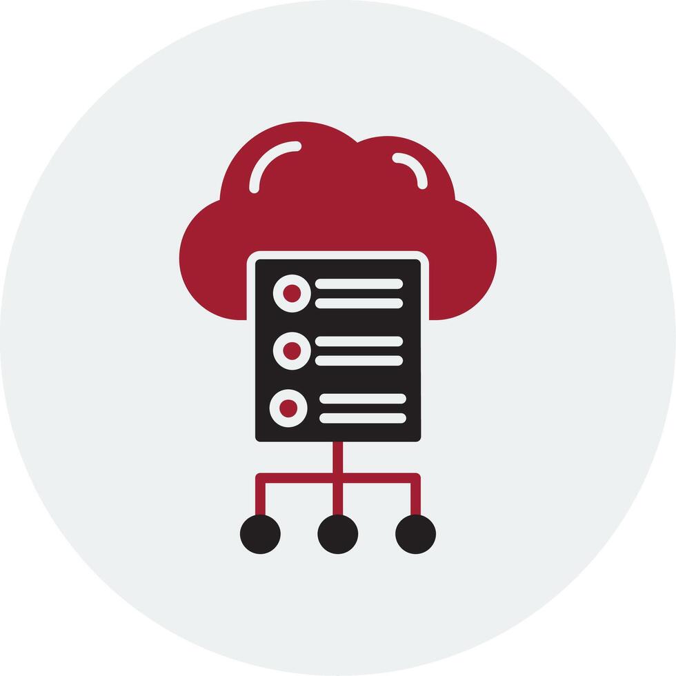 Cloud Server Vector Icon