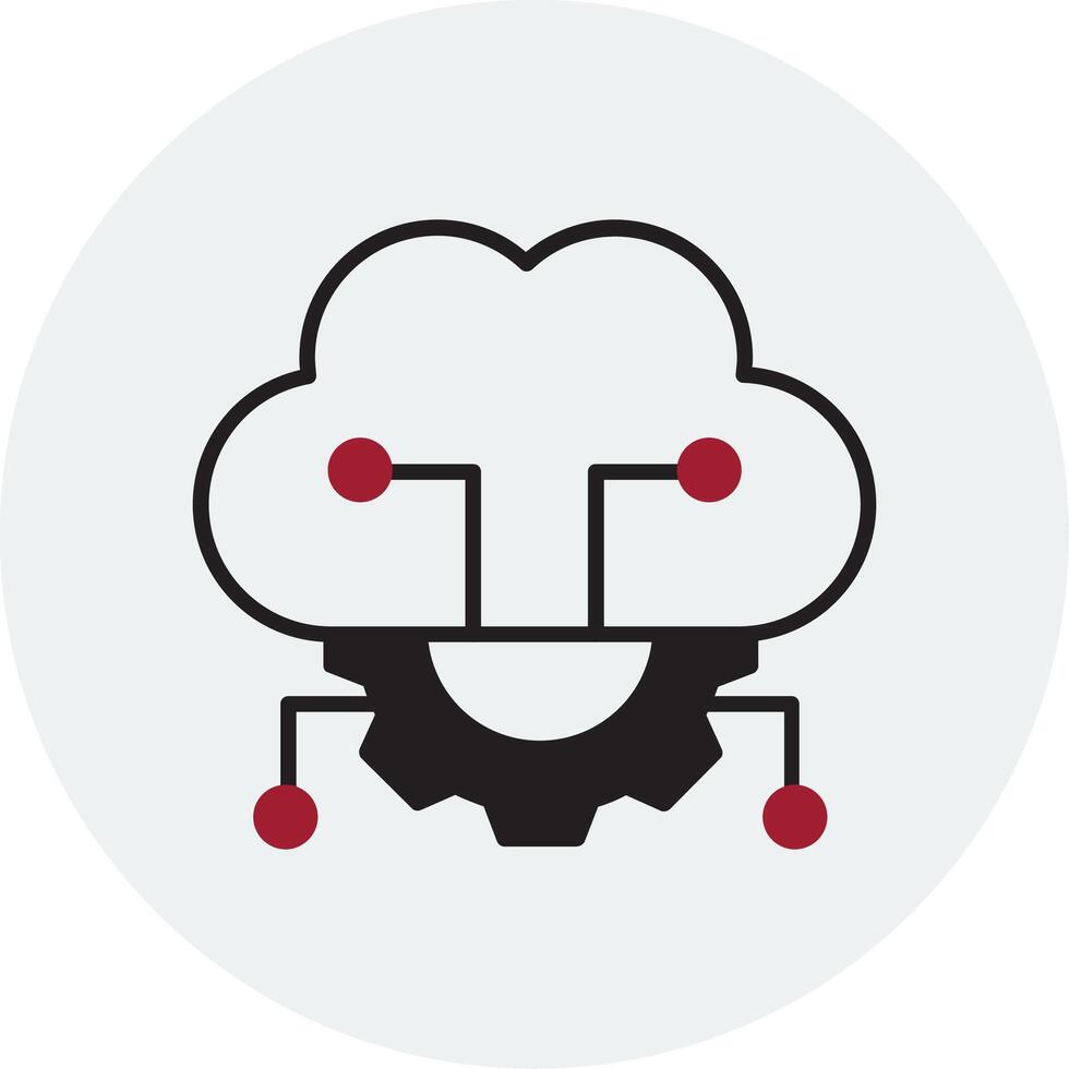 Cloud Server Settings Vector Icon