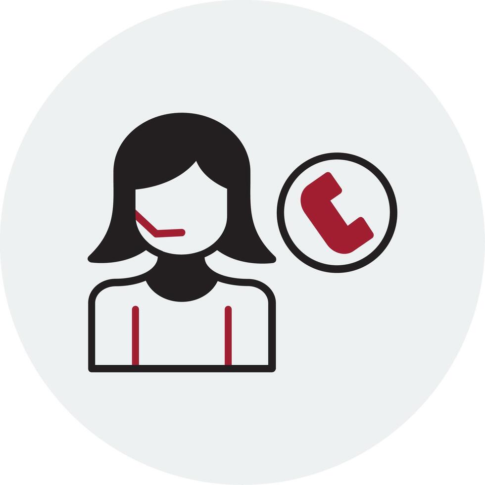 Call Center Agent Vector Icon