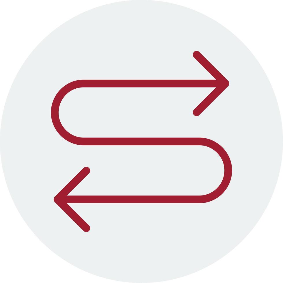 Zigzag Arrow Vector Icon