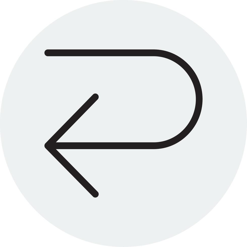 U Turn Vector Icon