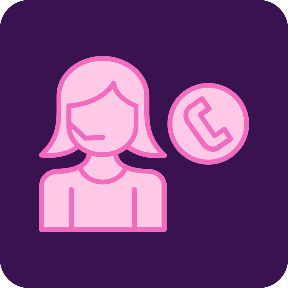 Call Center Agent Vector Icon