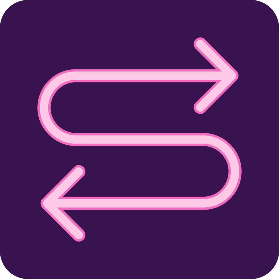 Zigzag Arrow Vector Icon