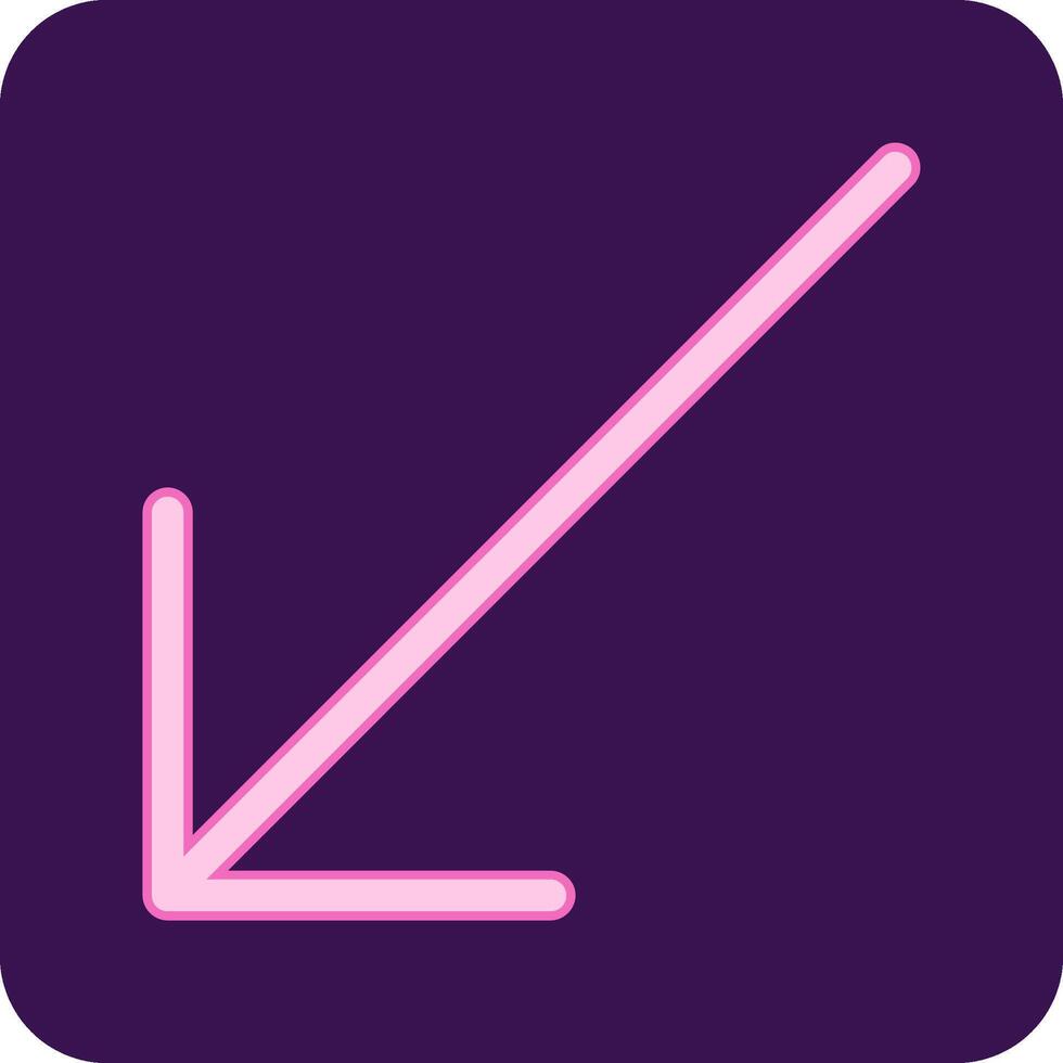 Down Left Arrow Vector Icon