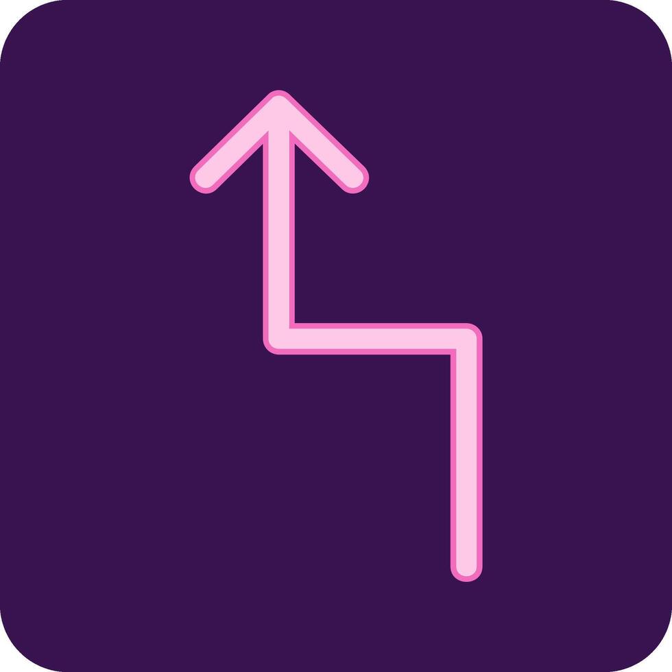 Zigzag Arrow Vector Icon