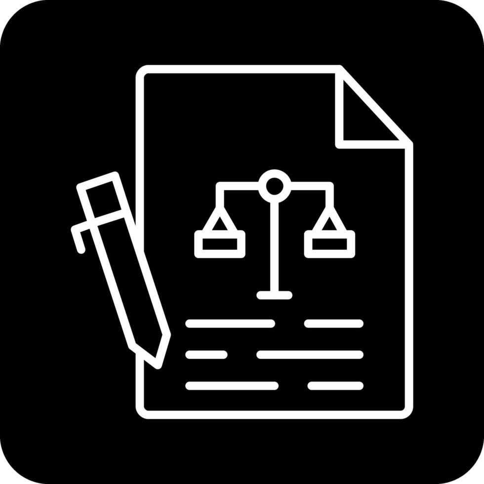 icono de vector de contrato