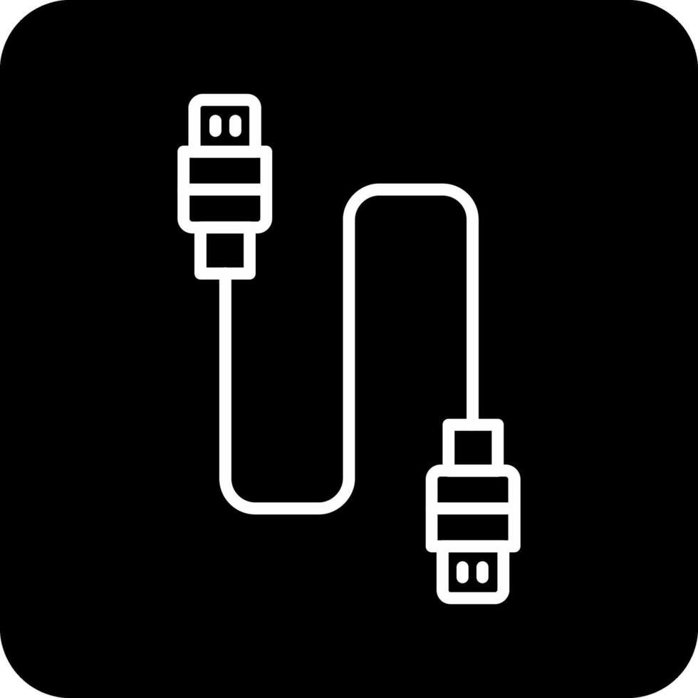 icono de vector de cable usb