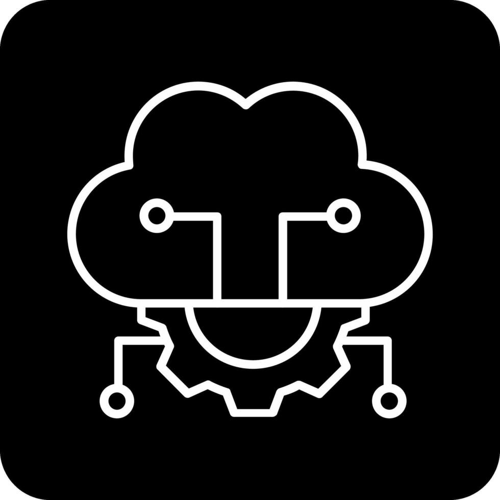 Cloud Server Settings Vector Icon