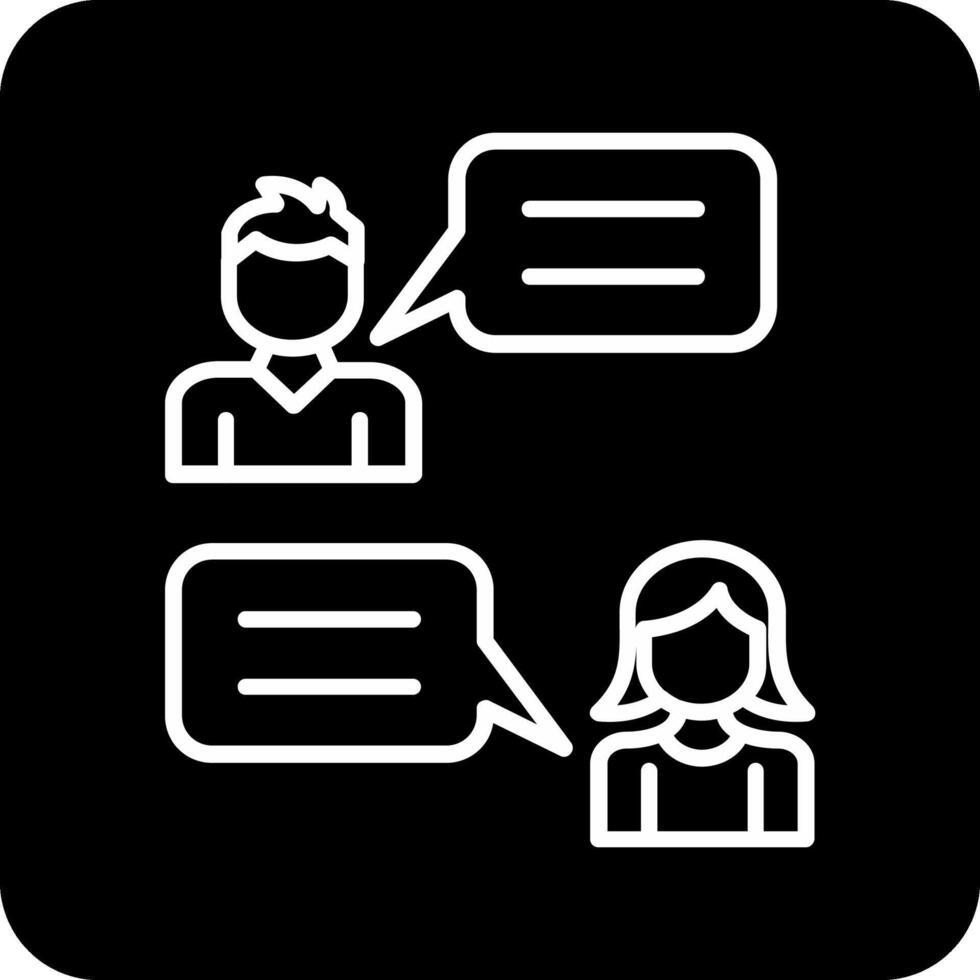 icono de vector de conversación