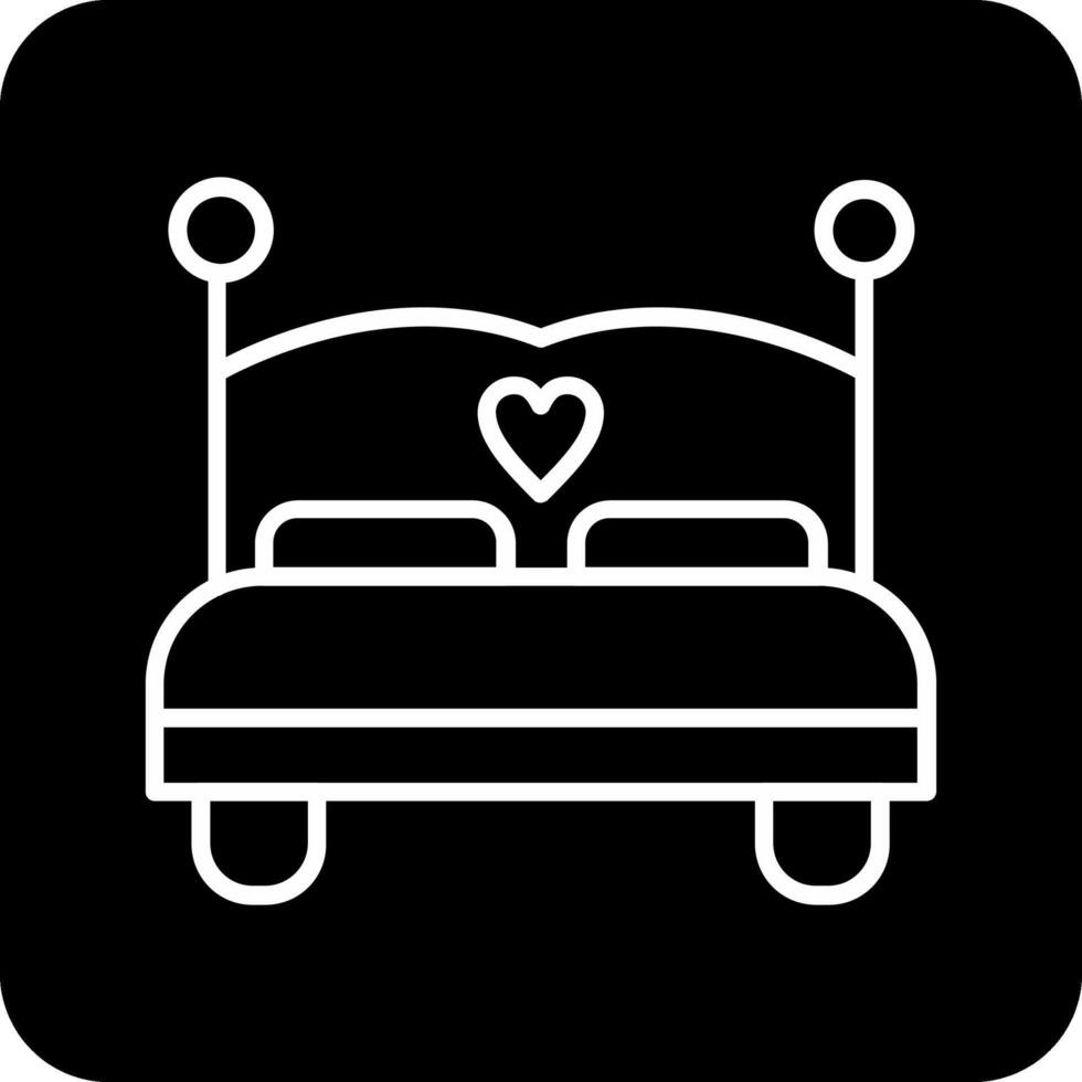 icono de vector de cama doble