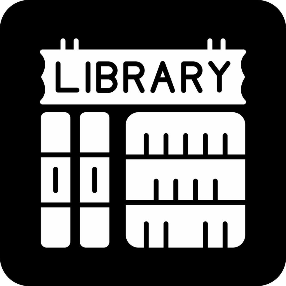 icono de vector de biblioteca