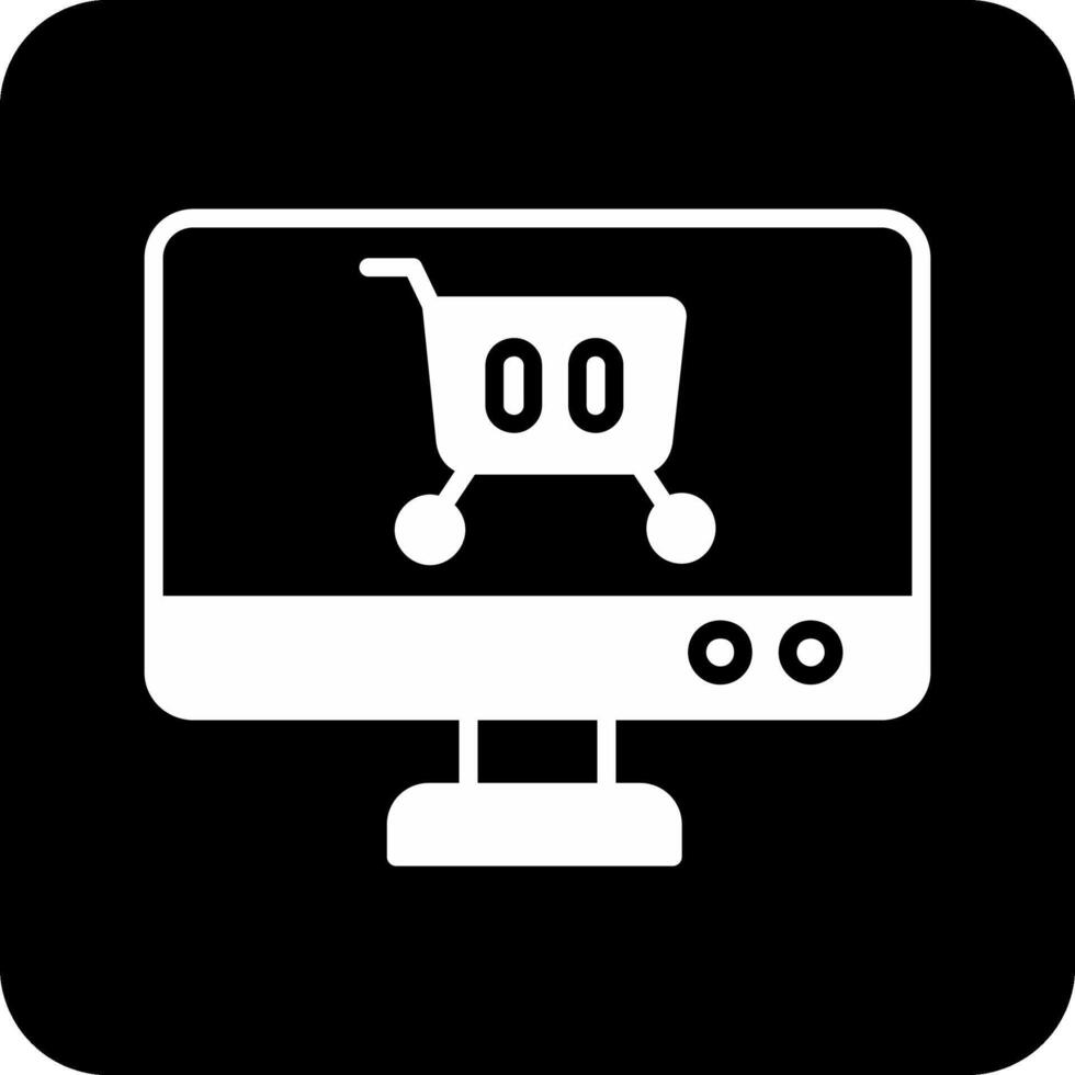 icono de vector de carrito de compras