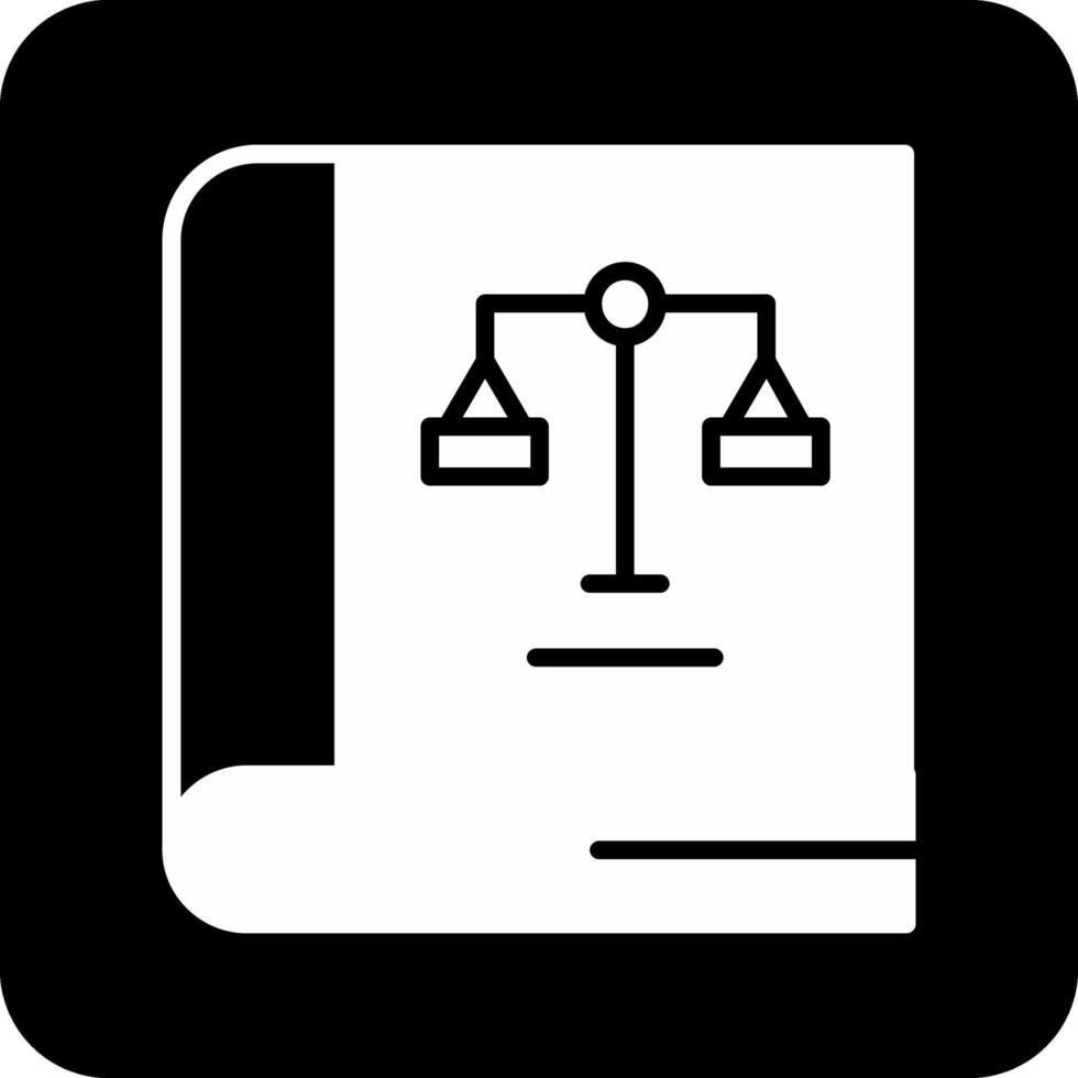 icono de vector de libro de ley