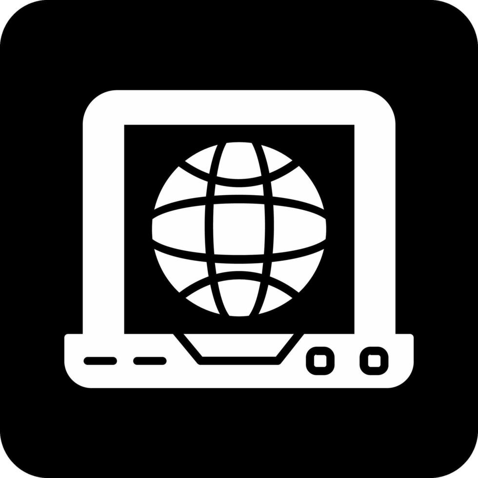 Laptop Internet Vector Icon