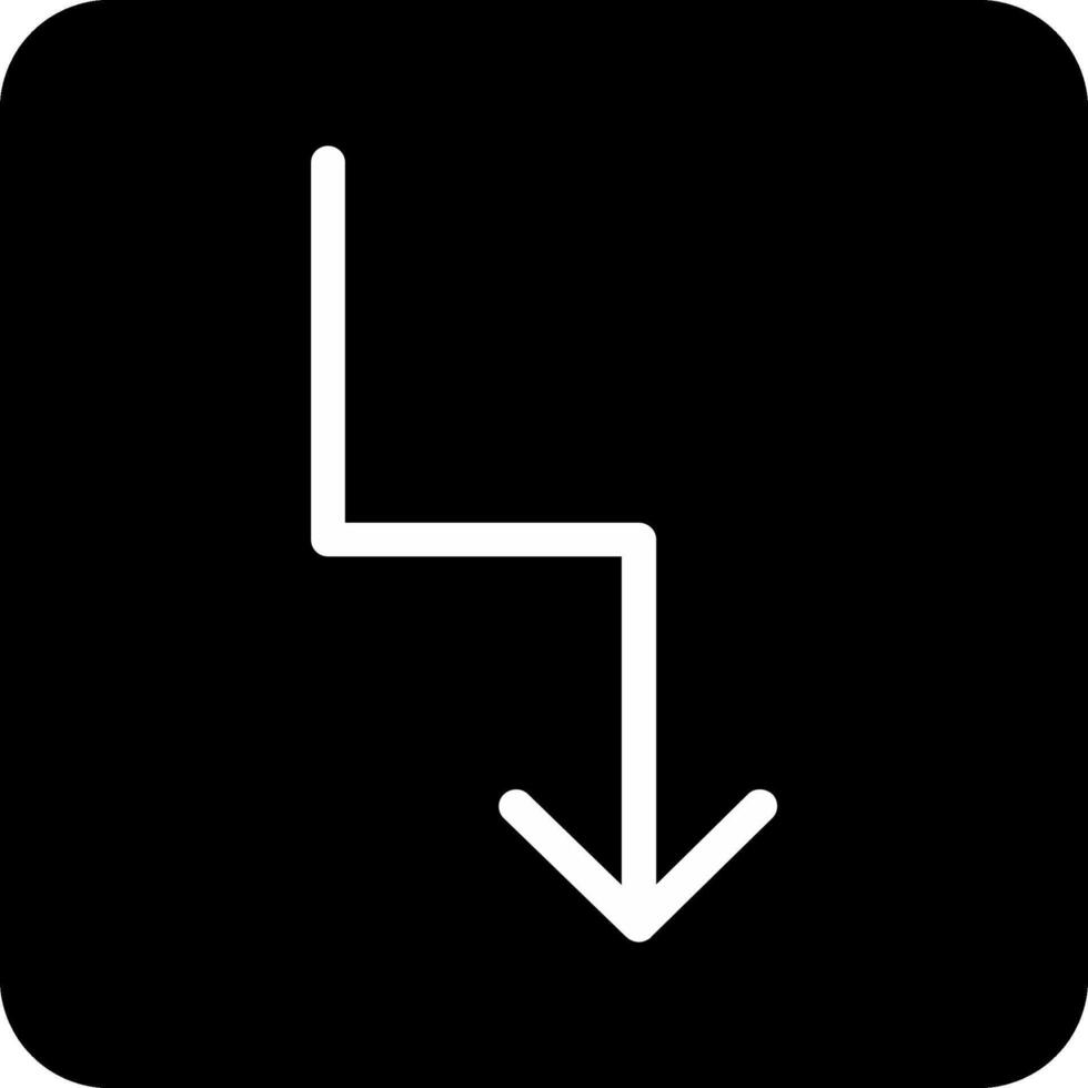 Zigzag Arrow Vector Icon