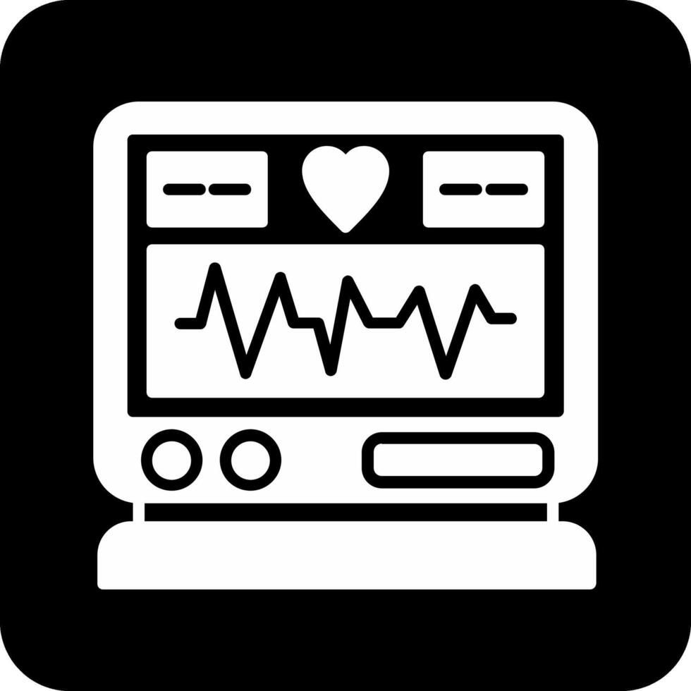 icono de vector de electrocardiograma