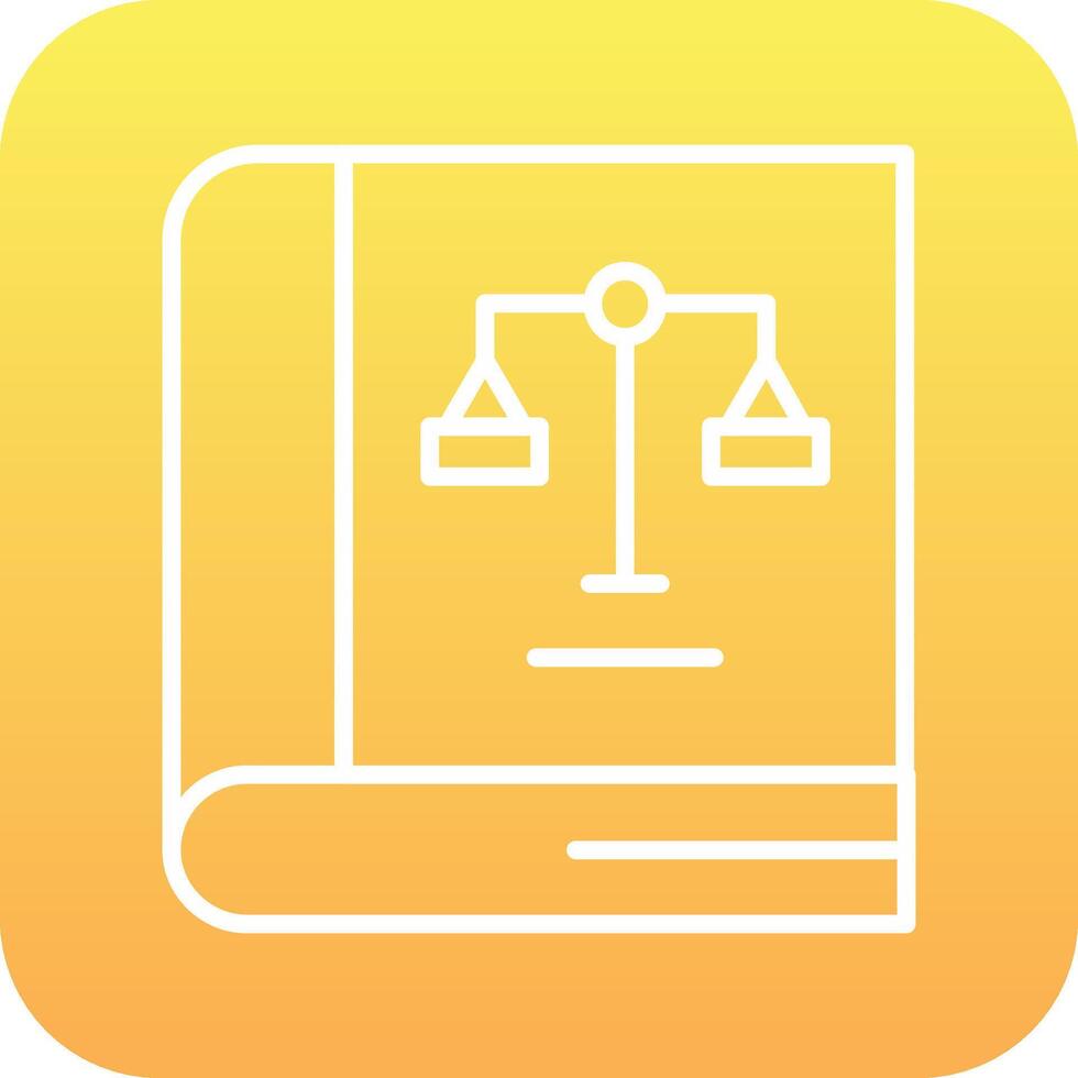 Law Book Vector Icon