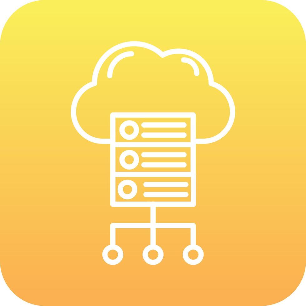 Cloud Server Vector Icon