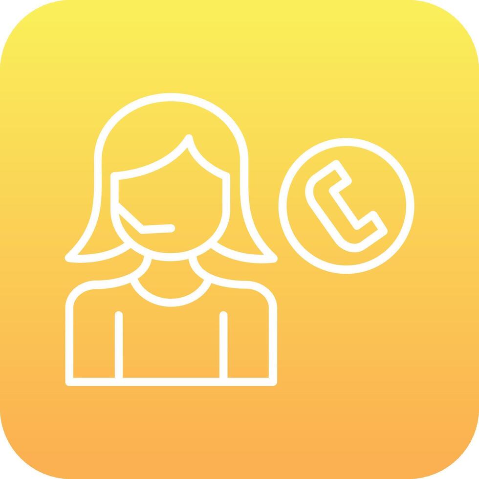 Call Center Agent Vector Icon