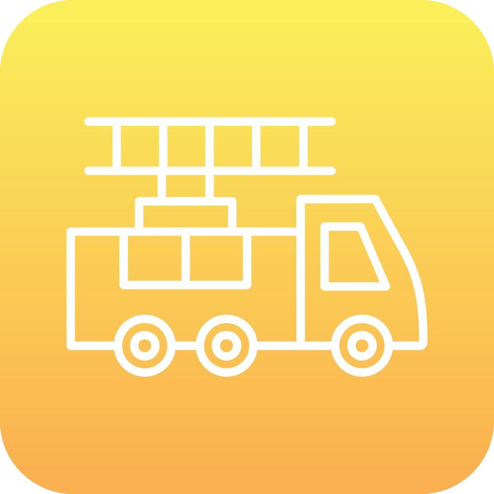 Ladder Truck Vector Icon