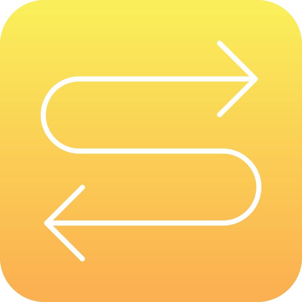 Zigzag Arrow Vector Icon