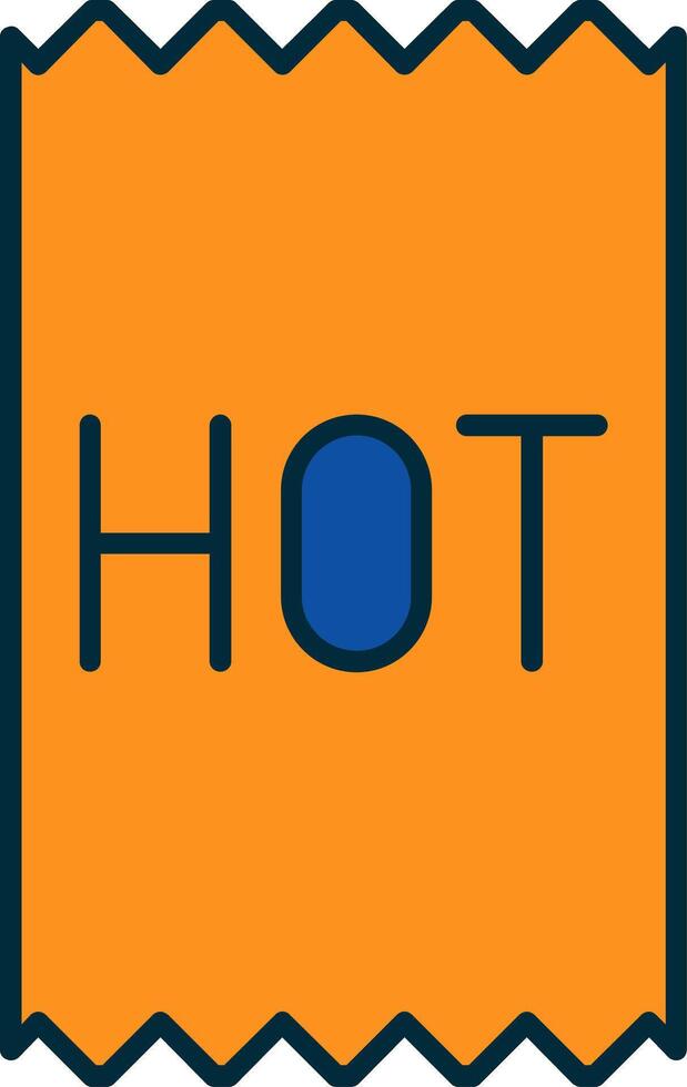 Hot Line Filled Two Colors Icon vector