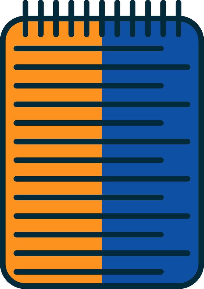 List Line Filled Two Colors Icon vector