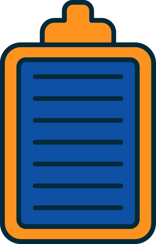 Clipboard Line Filled Two Colors Icon vector