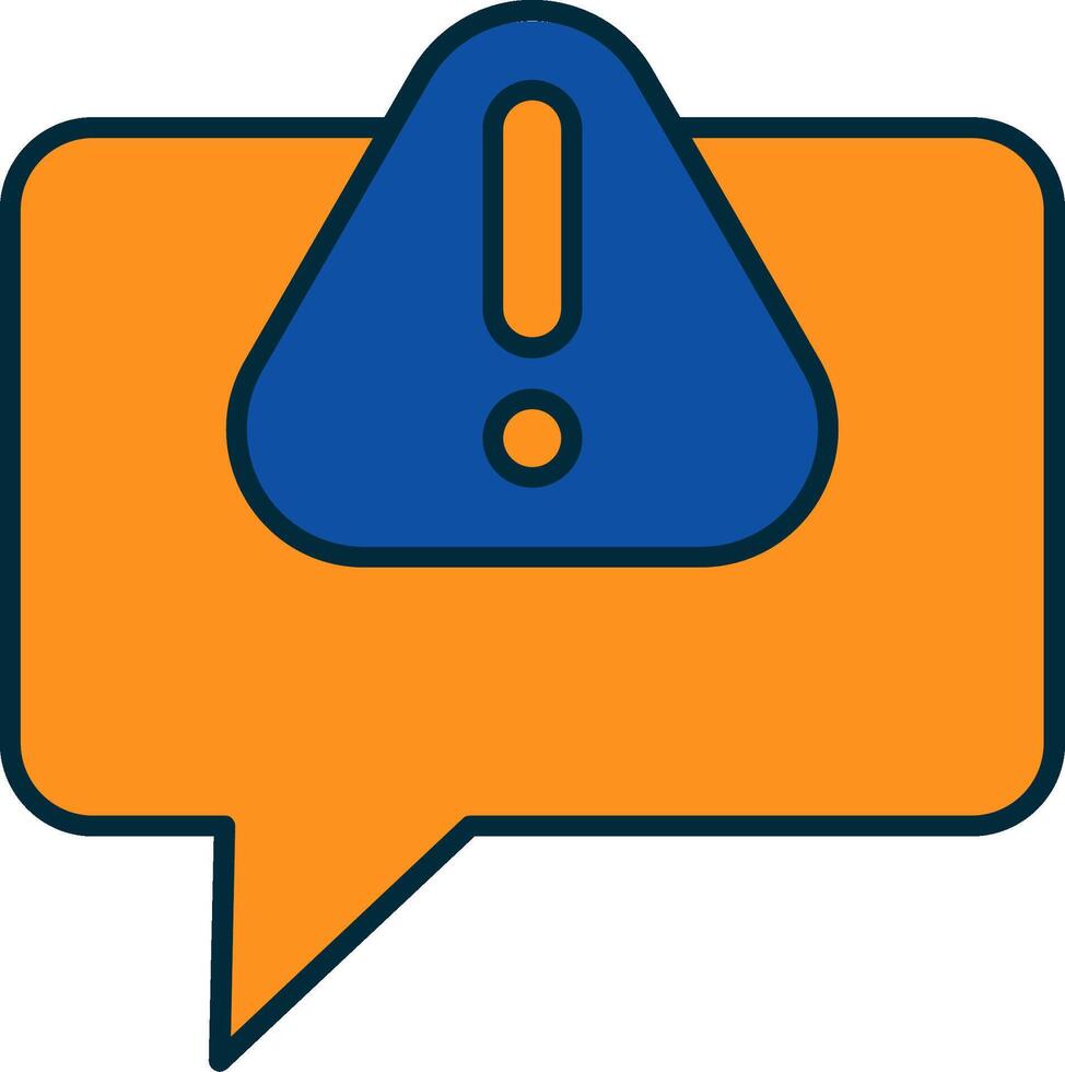 two color line filled icon vector