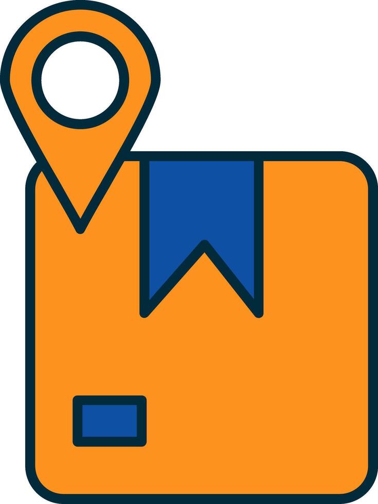 two color line filled icon vector