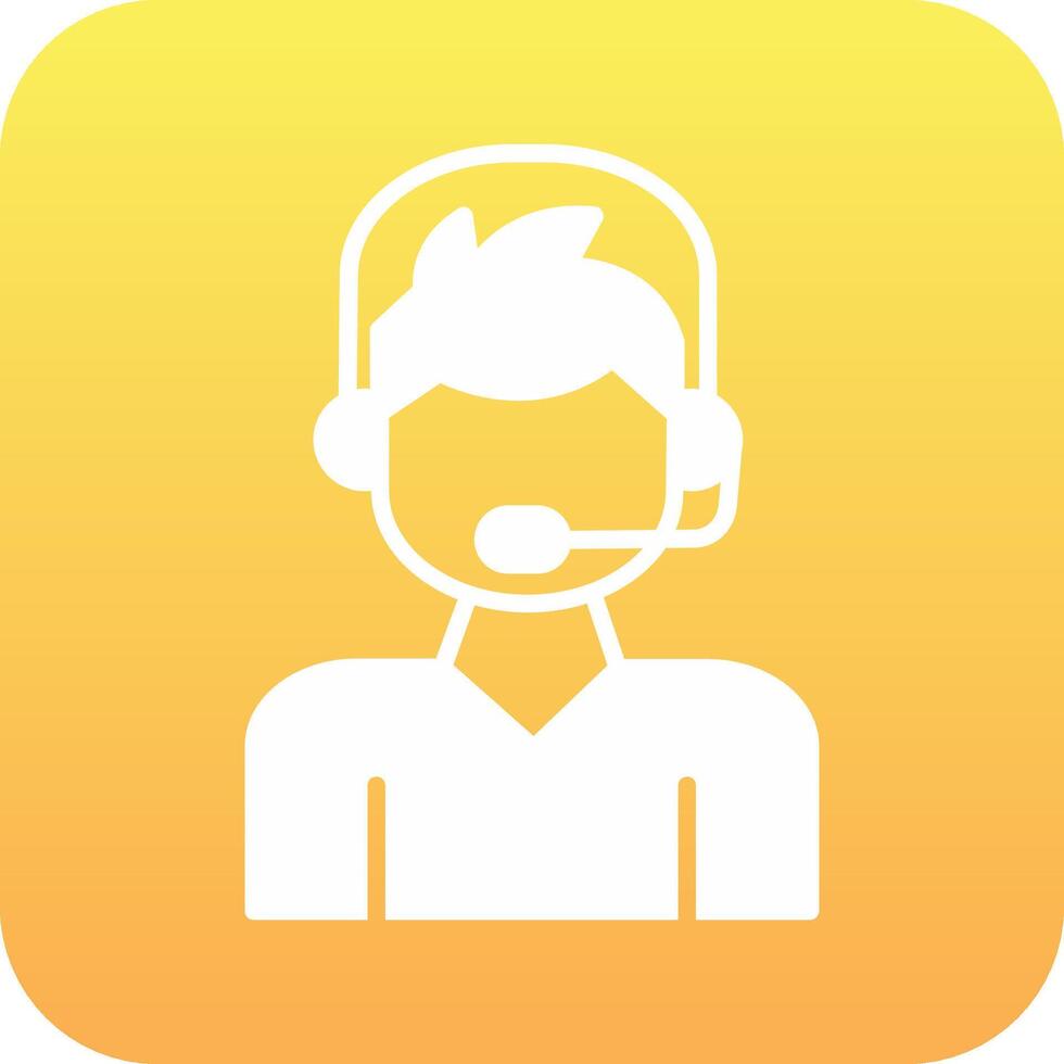 Call Center Agent Vector Icon