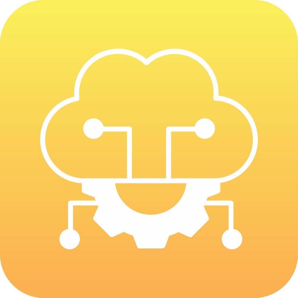 Cloud Server Settings Vector Icon