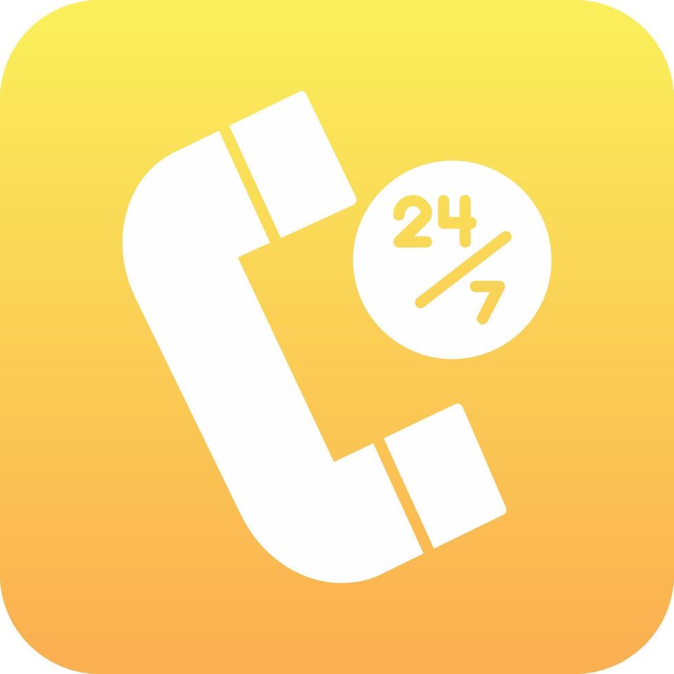 24 Hours Support Vector Icon