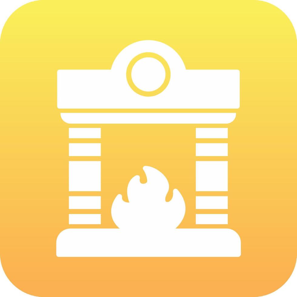 Fireplace Vector Icon