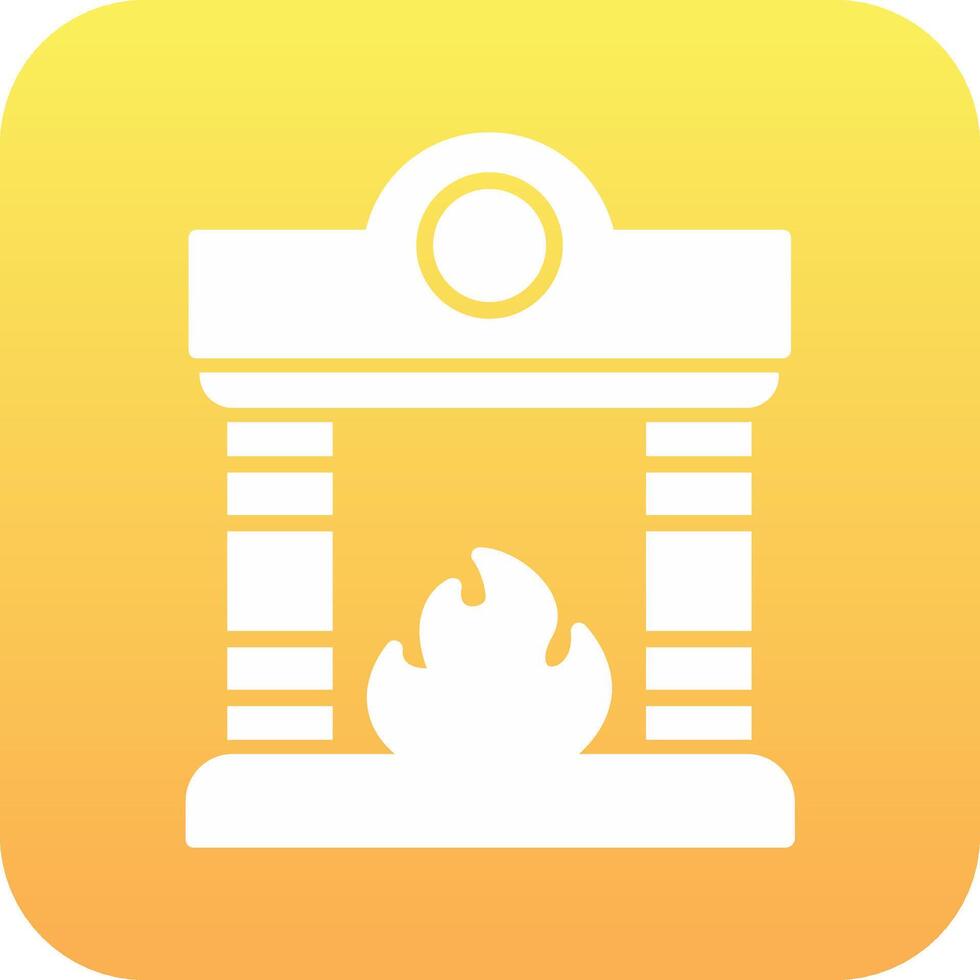 Fireplace Vector Icon