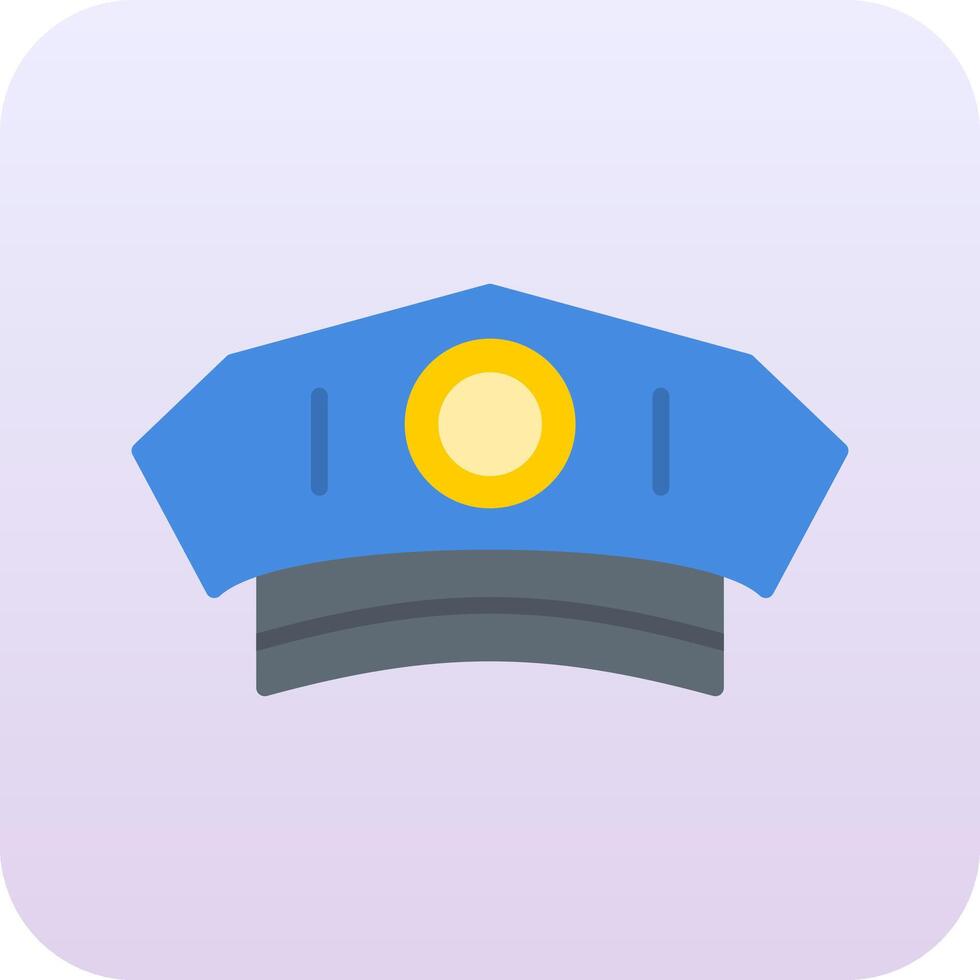 Police Man Hat Vector Icon