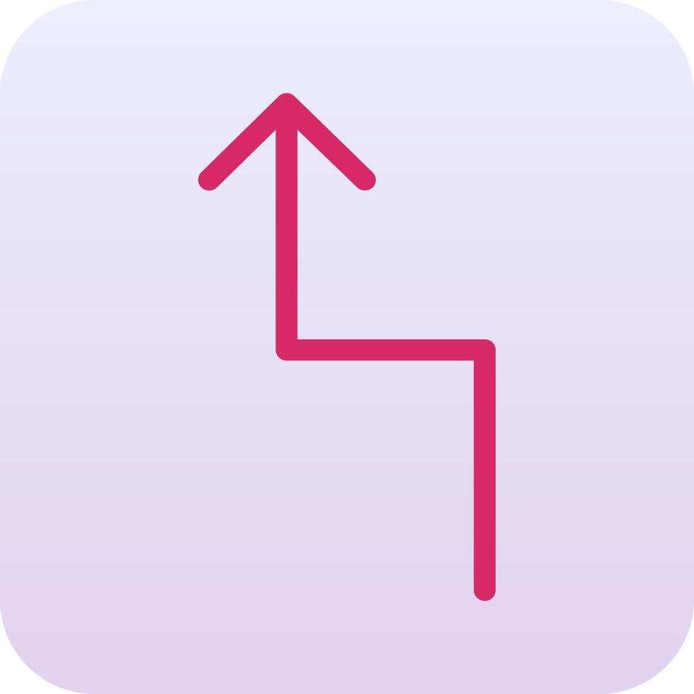 Zigzag Arrow Vector Icon