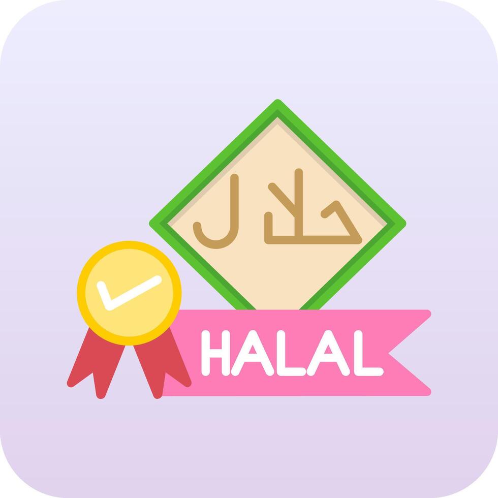 icono de vector halal