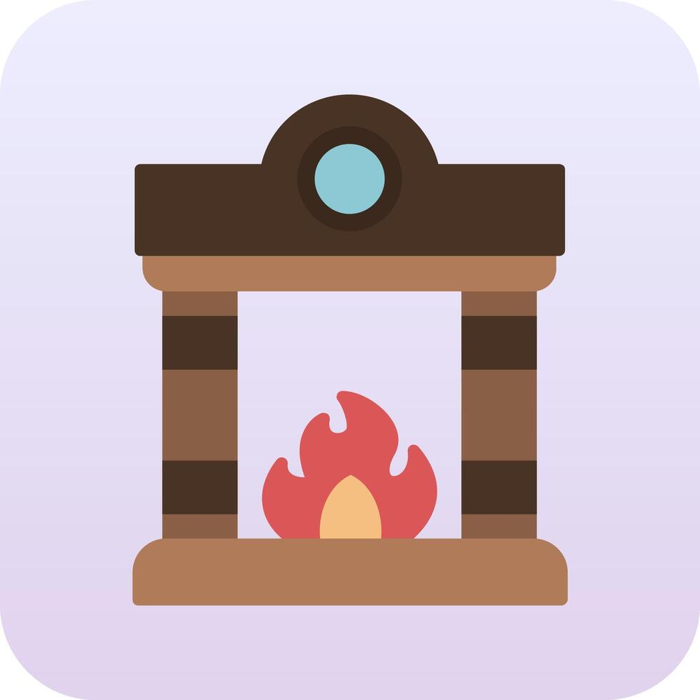 Fireplace Vector Icon